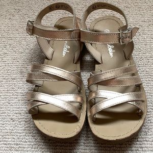 Boden size 1 girls gold sandals